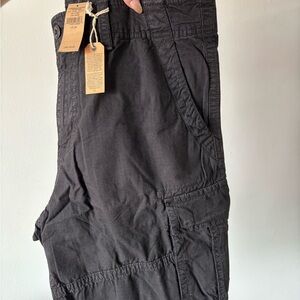 American Eagle Outfitters Black Cargo Pants with Elastic Waistband